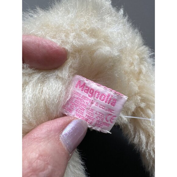 Vintage Russ "Magnolia" Plush Cream Bunny Rabbit With Bow - Picture 9 of 10